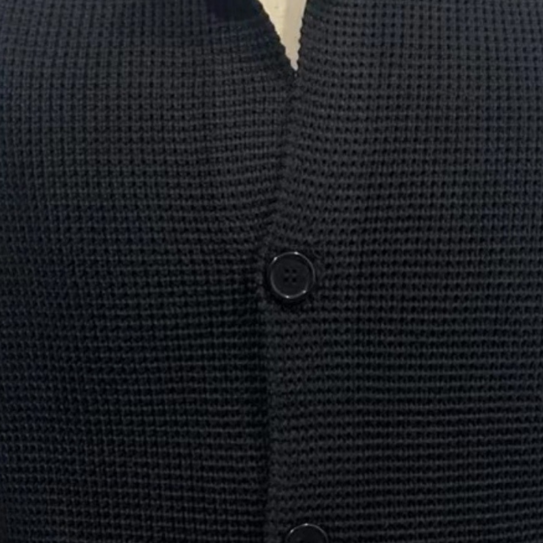 Men's wool knit cardigan – cardigan with buttons