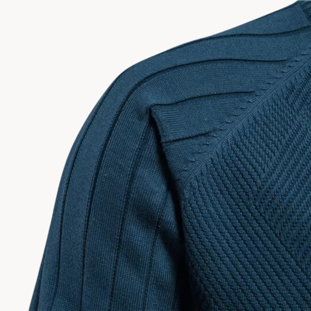Herren Strickjacke mit Reißverschluss – Warme Übergangsjacke im klassischen Stil