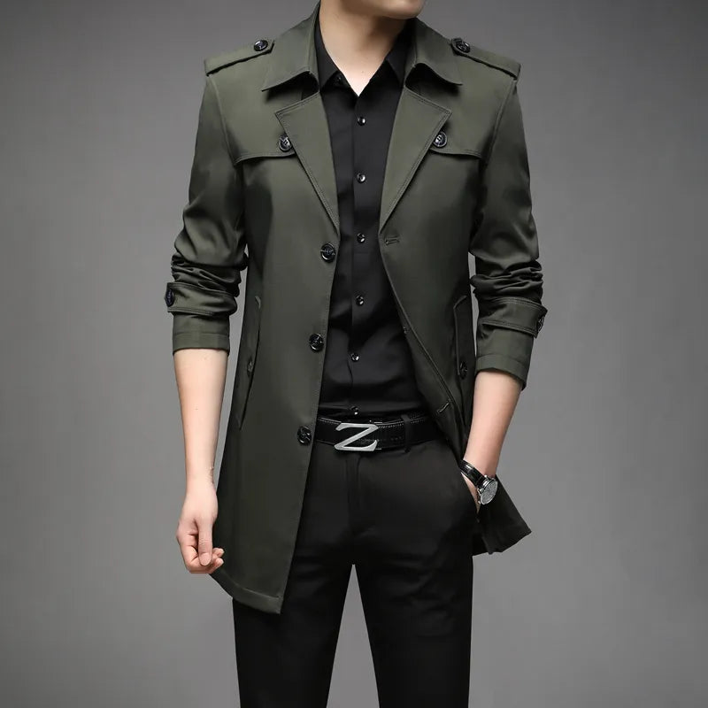 Herren Trenchcoat – Bequemer Mantel mit klassischem Schnitt