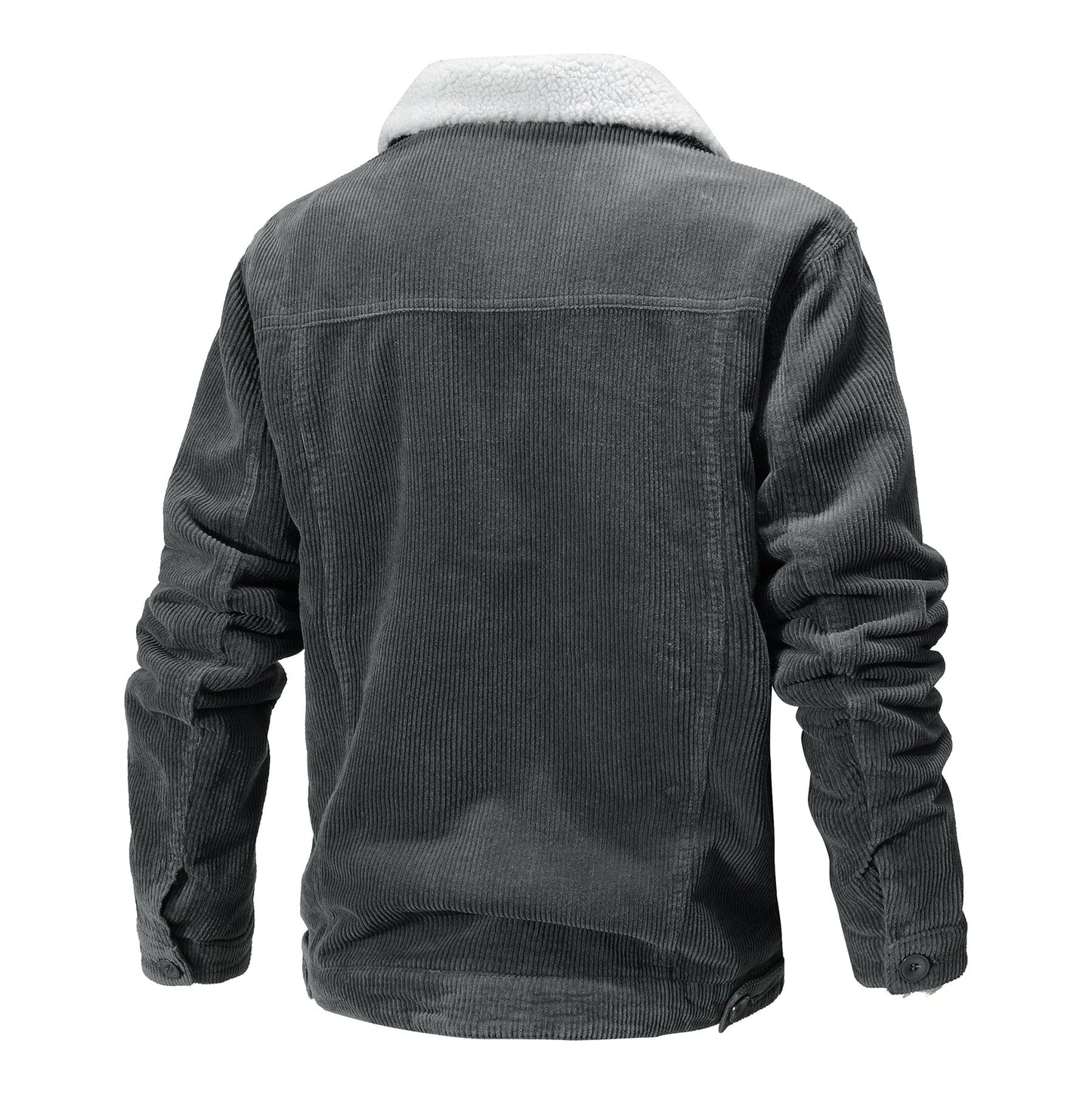 Herren Vintage Jacke mit Sherpa-Futter – Warm & Bequem für Winter