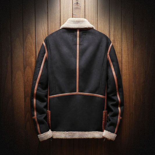 Herren Vintage Wildlederjacke – Warm & Stilvoll für Herbst und Winter