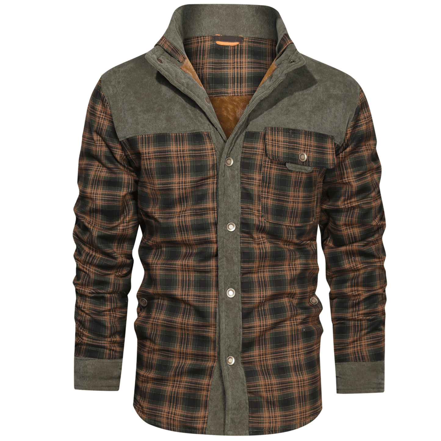 Herren warme Jacke mit Fellfutter – Bequem & Wintertauglich