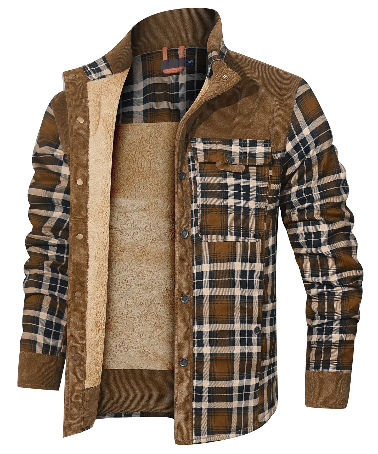 Herren warme Jacke mit Fellfutter – Bequem & Wintertauglich
