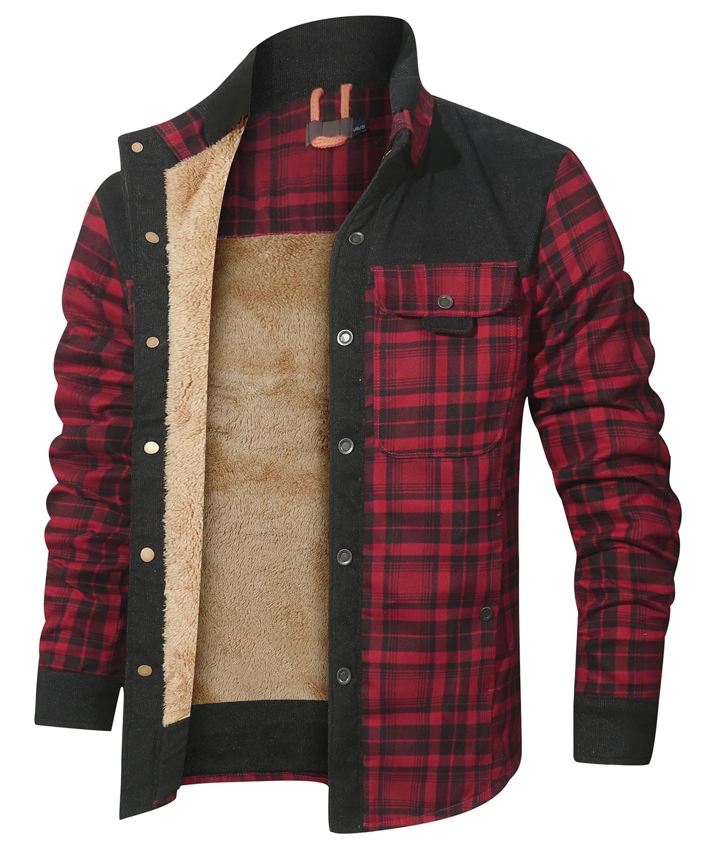 Herren warme Jacke mit Fellfutter – Bequem & Wintertauglich