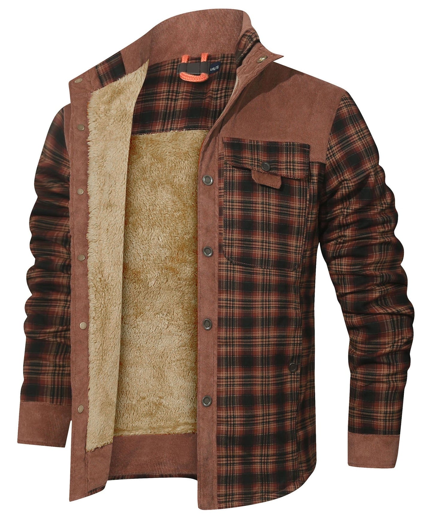 Herren warme Jacke mit Fellfutter – Bequem & Wintertauglich