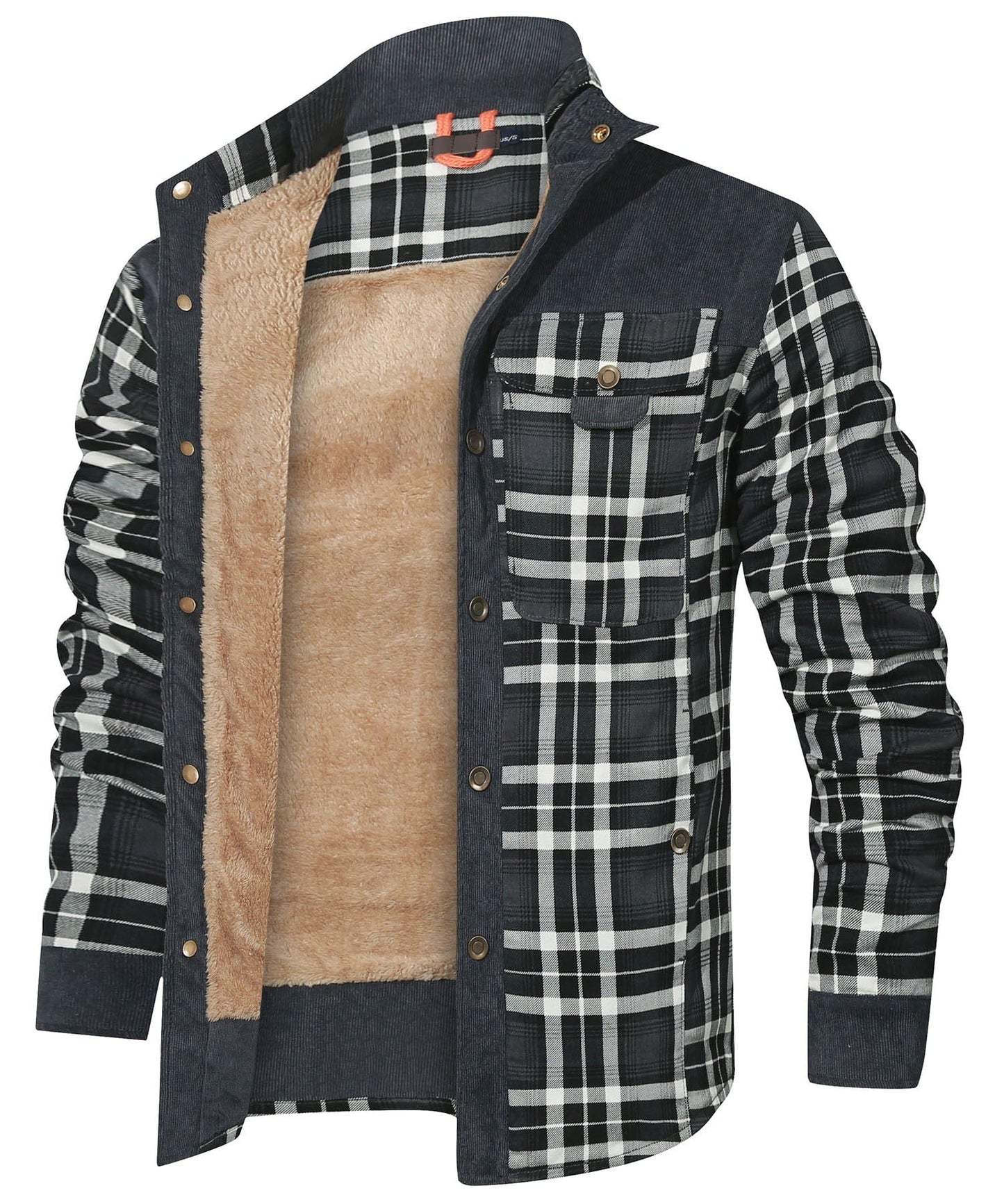 Herren warme Jacke mit Fellfutter – Bequem & Wintertauglich