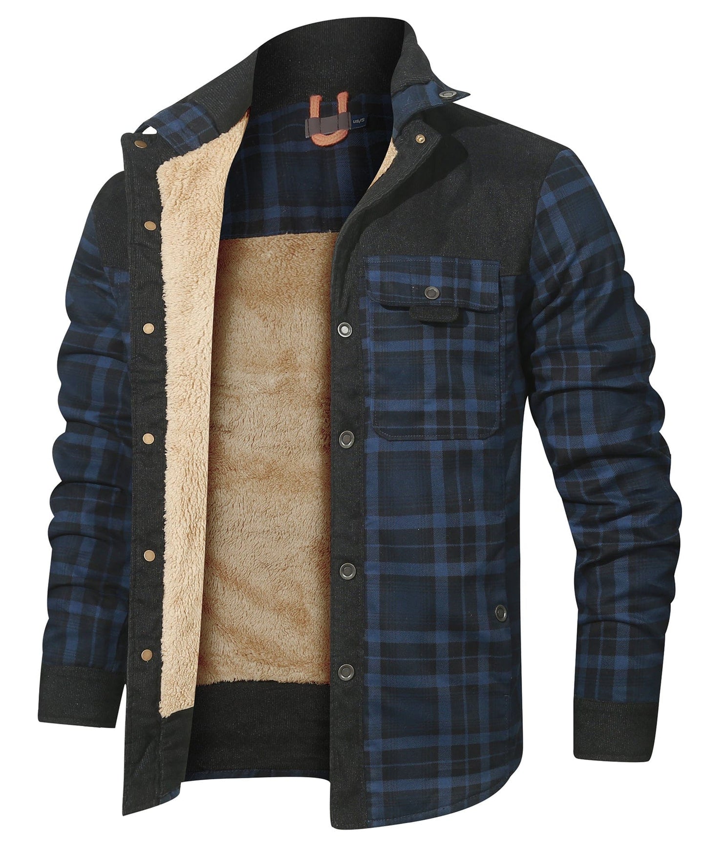 Herren warme Jacke mit Fellfutter – Bequem & Wintertauglich