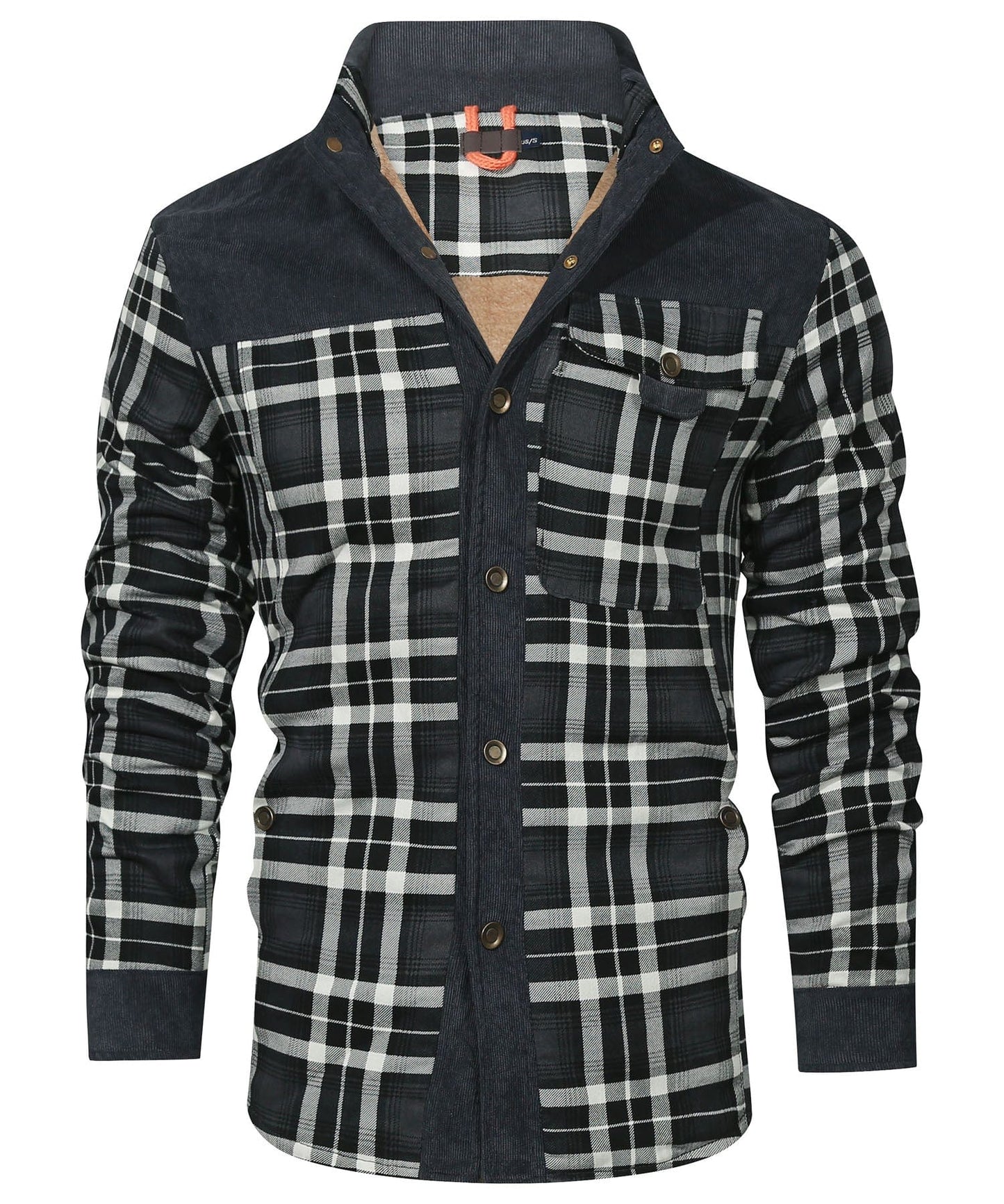 Herren warme Jacke mit Fellfutter – Bequem & Wintertauglich