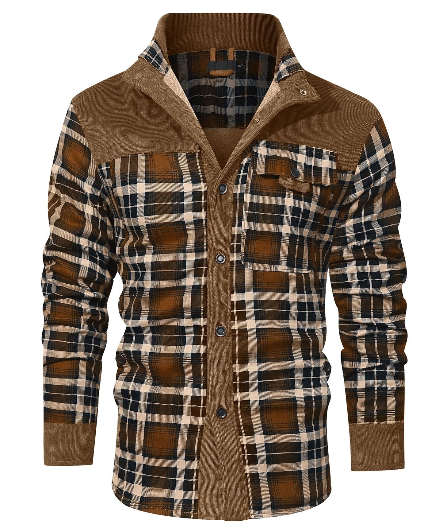Herren warme Jacke mit Fellfutter – Bequem & Wintertauglich