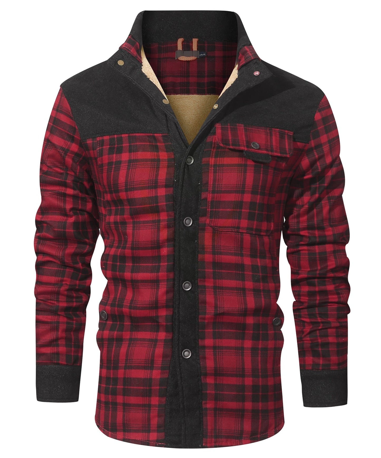 Herren warme Jacke mit Fellfutter – Bequem & Wintertauglich