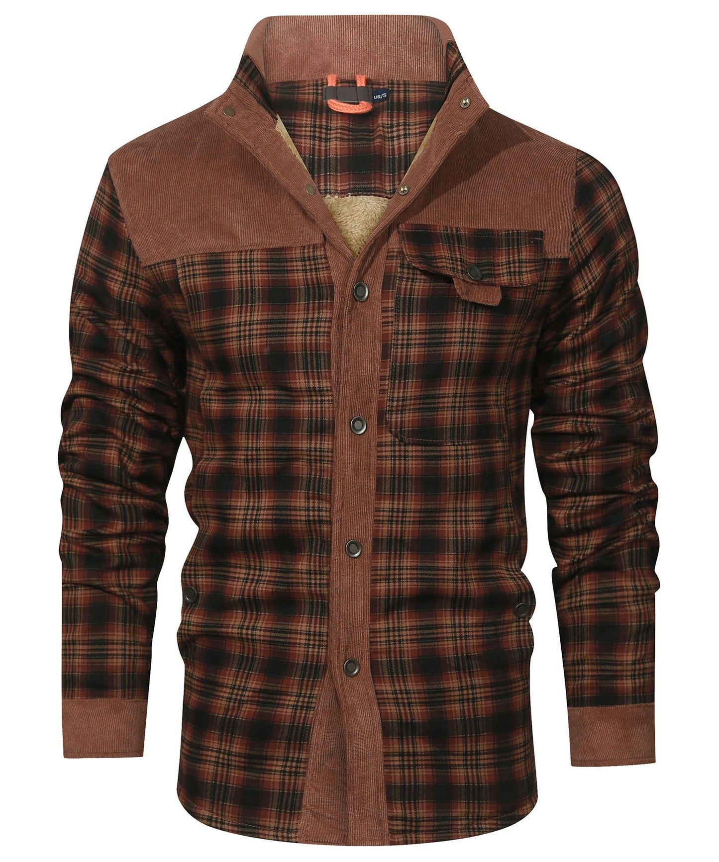 Herren warme Jacke mit Fellfutter – Bequem & Wintertauglich