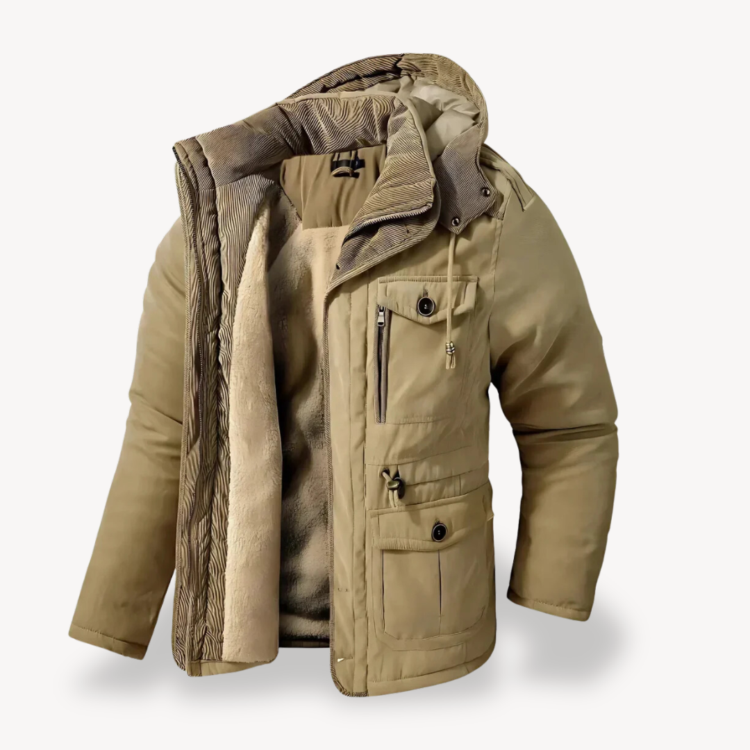 Herren Winter Parka – Wasserdichte Jacke mit Fellfutter