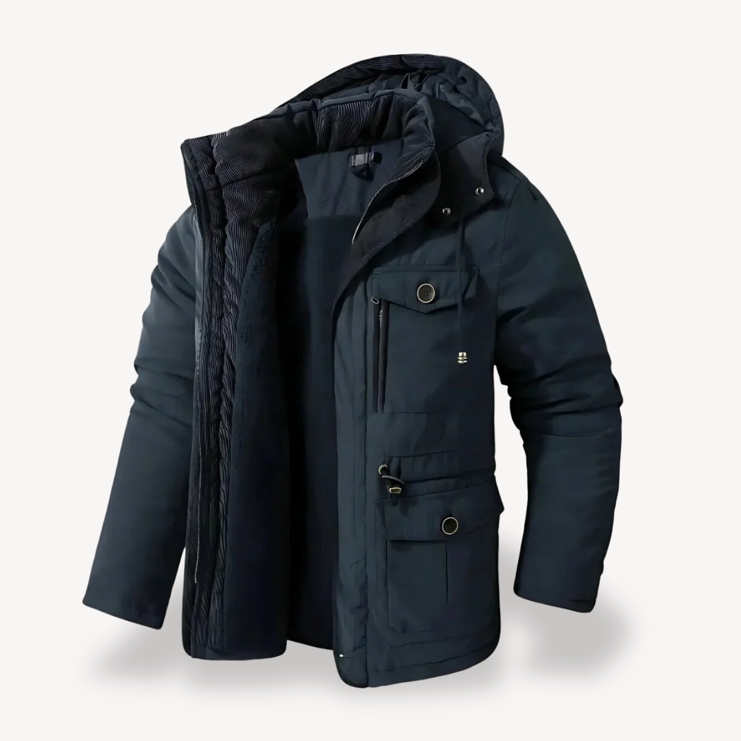 Herren Winter Parka – Wasserdichte Jacke mit Fellfutter