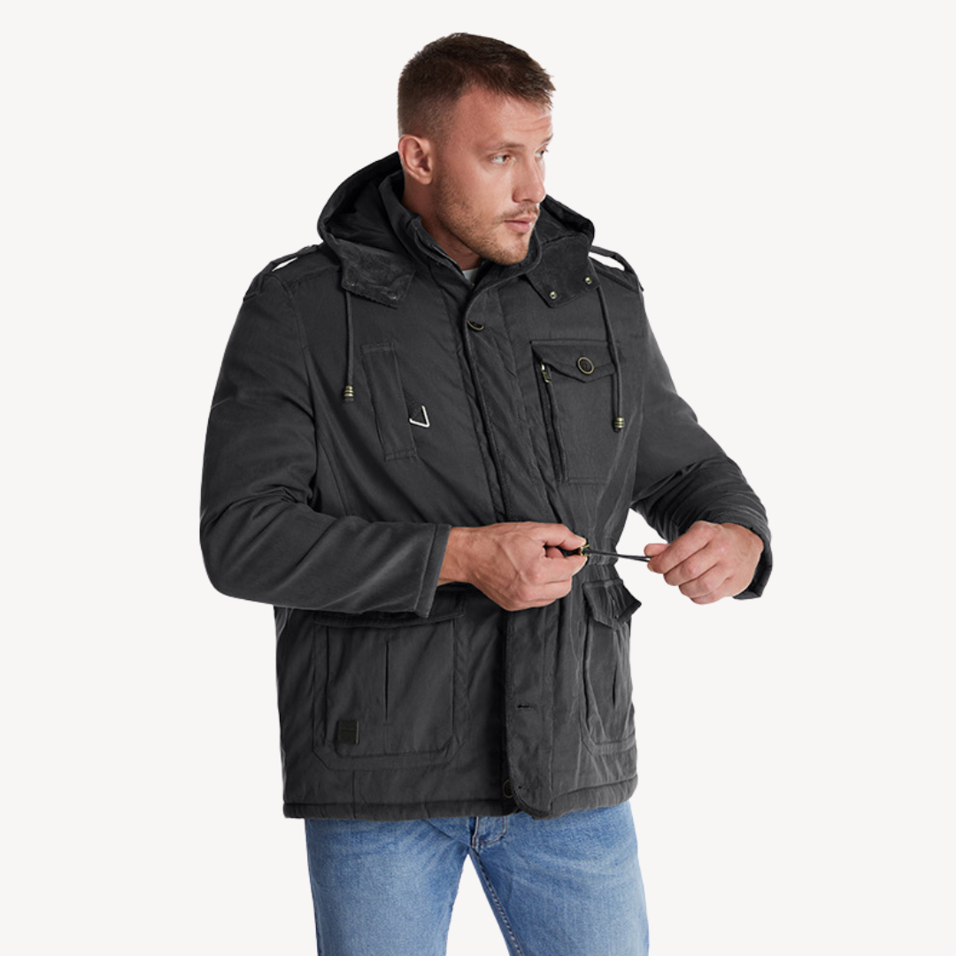 Herren Winter Parka – Wasserdichte Jacke mit Fellfutter