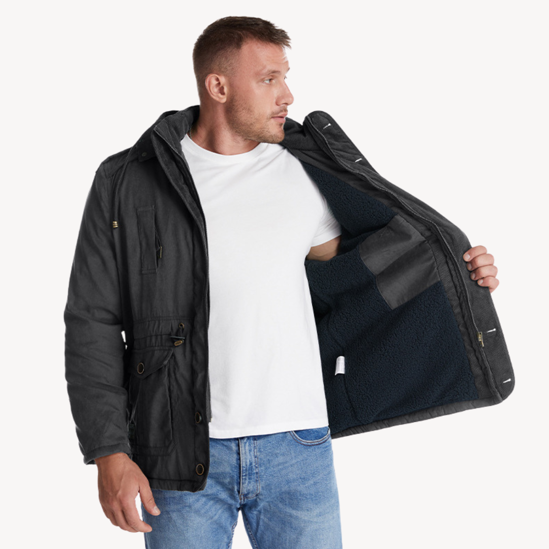 Herren Winter Parka – Wasserdichte Jacke mit Fellfutter