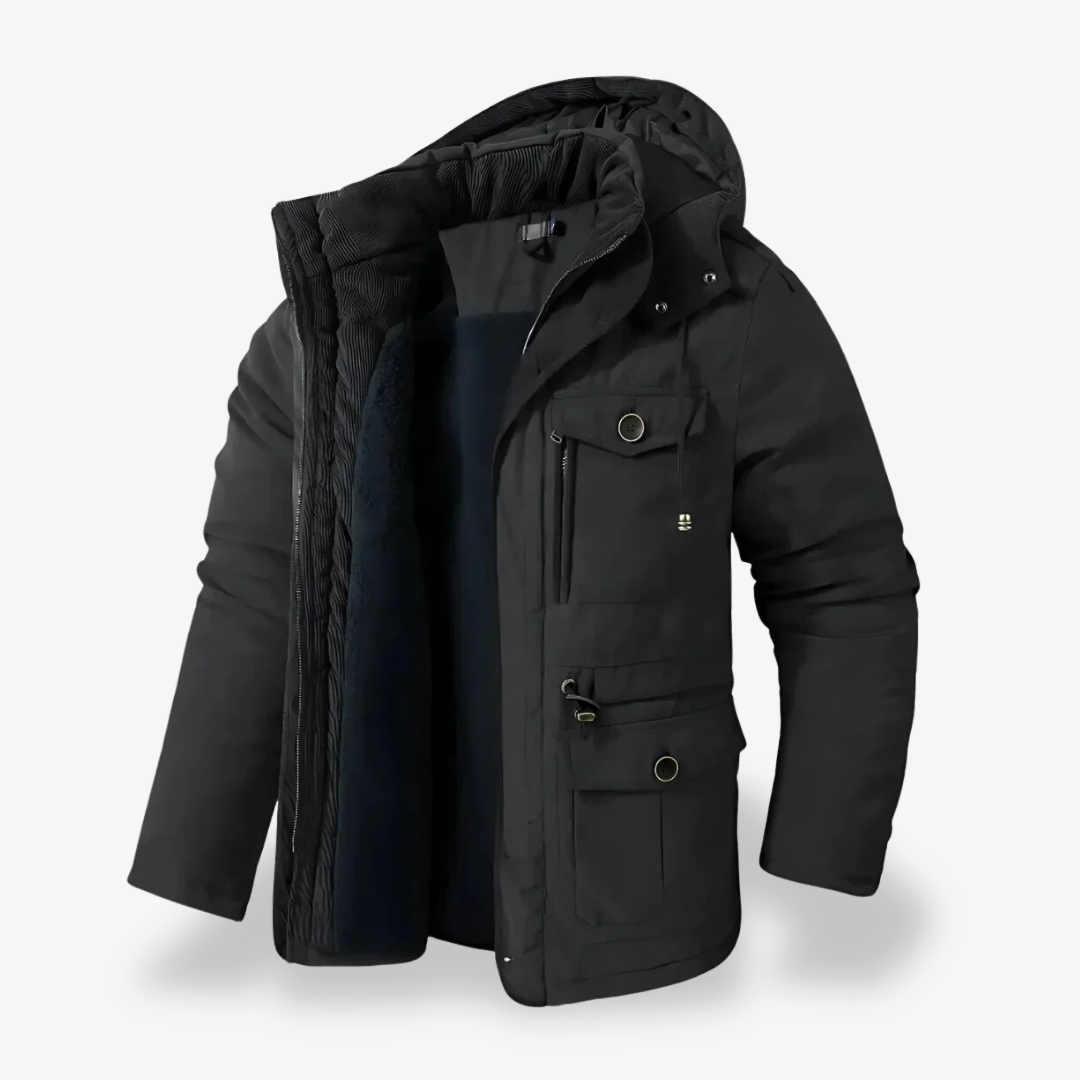 Herren Winter Parka – Wasserdichte Jacke mit Fellfutter