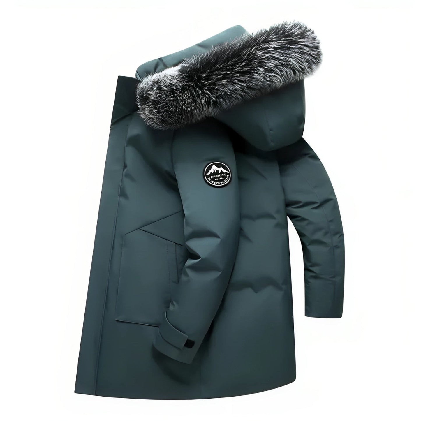 Herren Winterjacke mit Kapuze & Kunstfellkragen – Warm & Stylisch