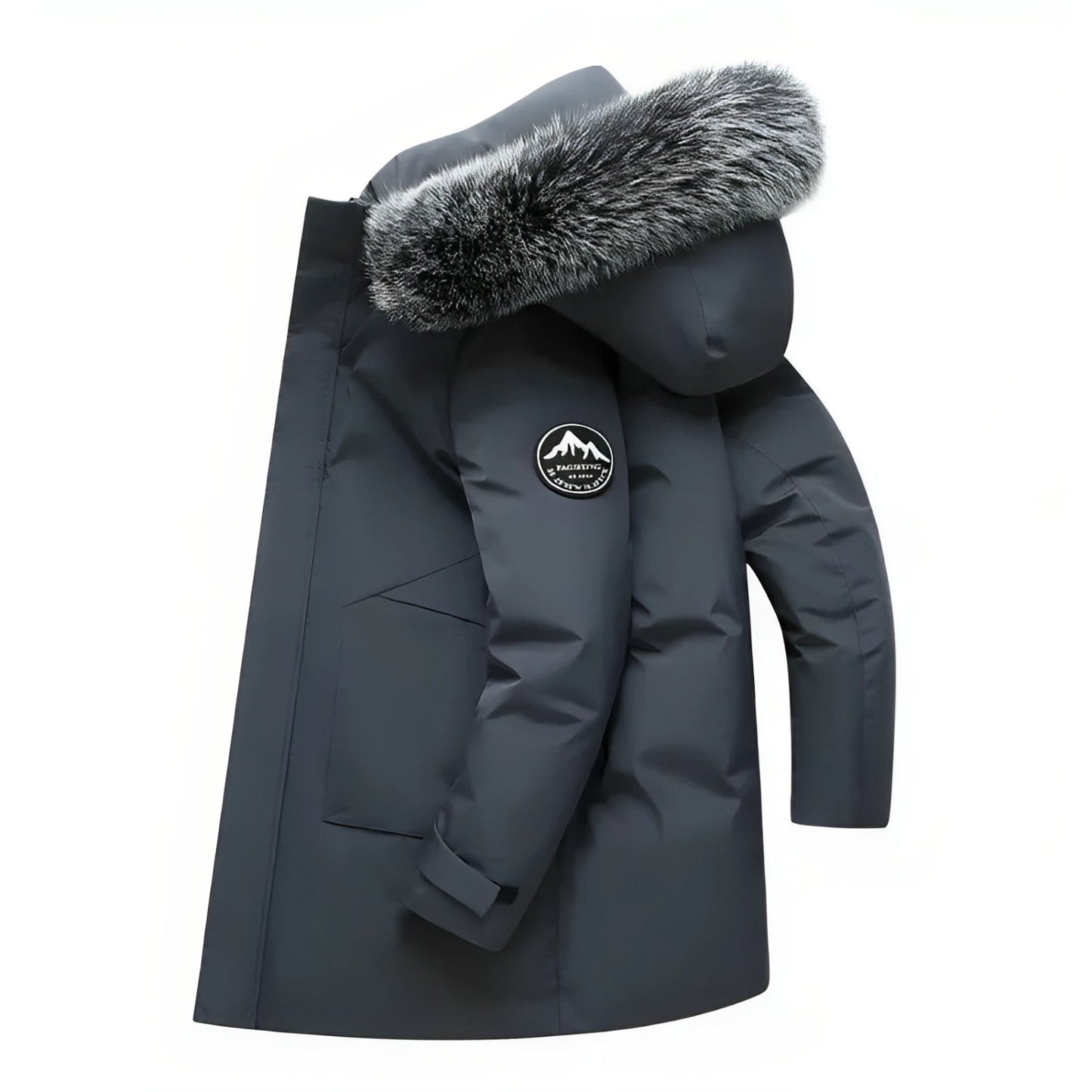 Herren Winterjacke mit Kapuze & Kunstfellkragen – Warm & Stylisch