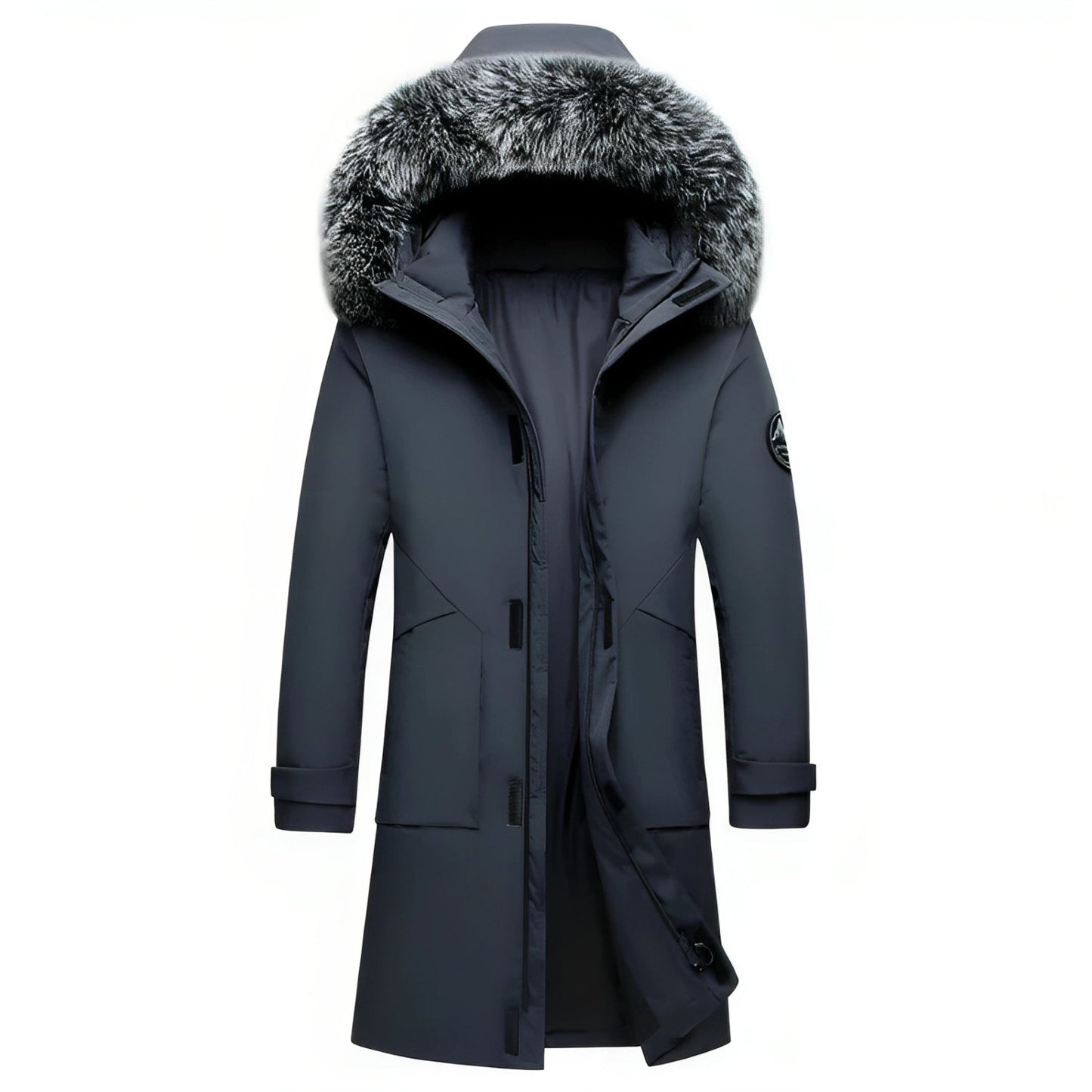 Herren Winterjacke mit Kapuze & Kunstfellkragen – Warm & Stylisch