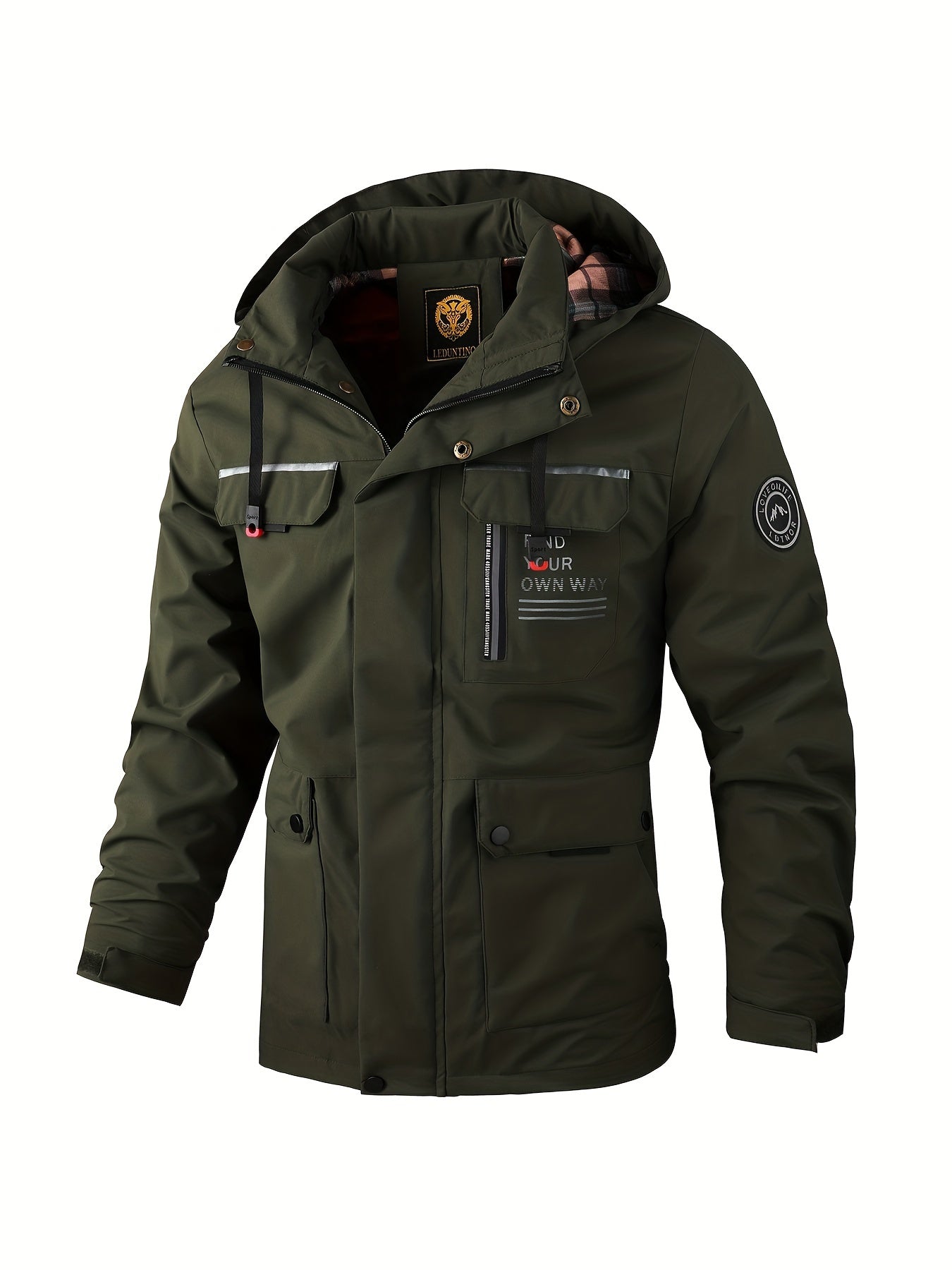 Men's winter jacket with hood – waterproof and warm