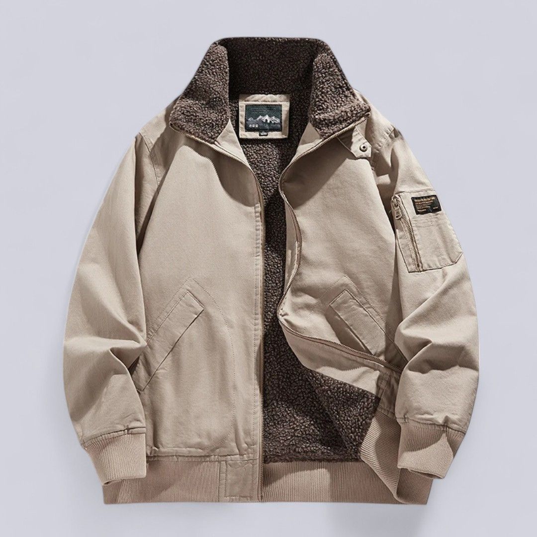 Herren Wollgefütterte warme Jacke – Winddicht & Bequem