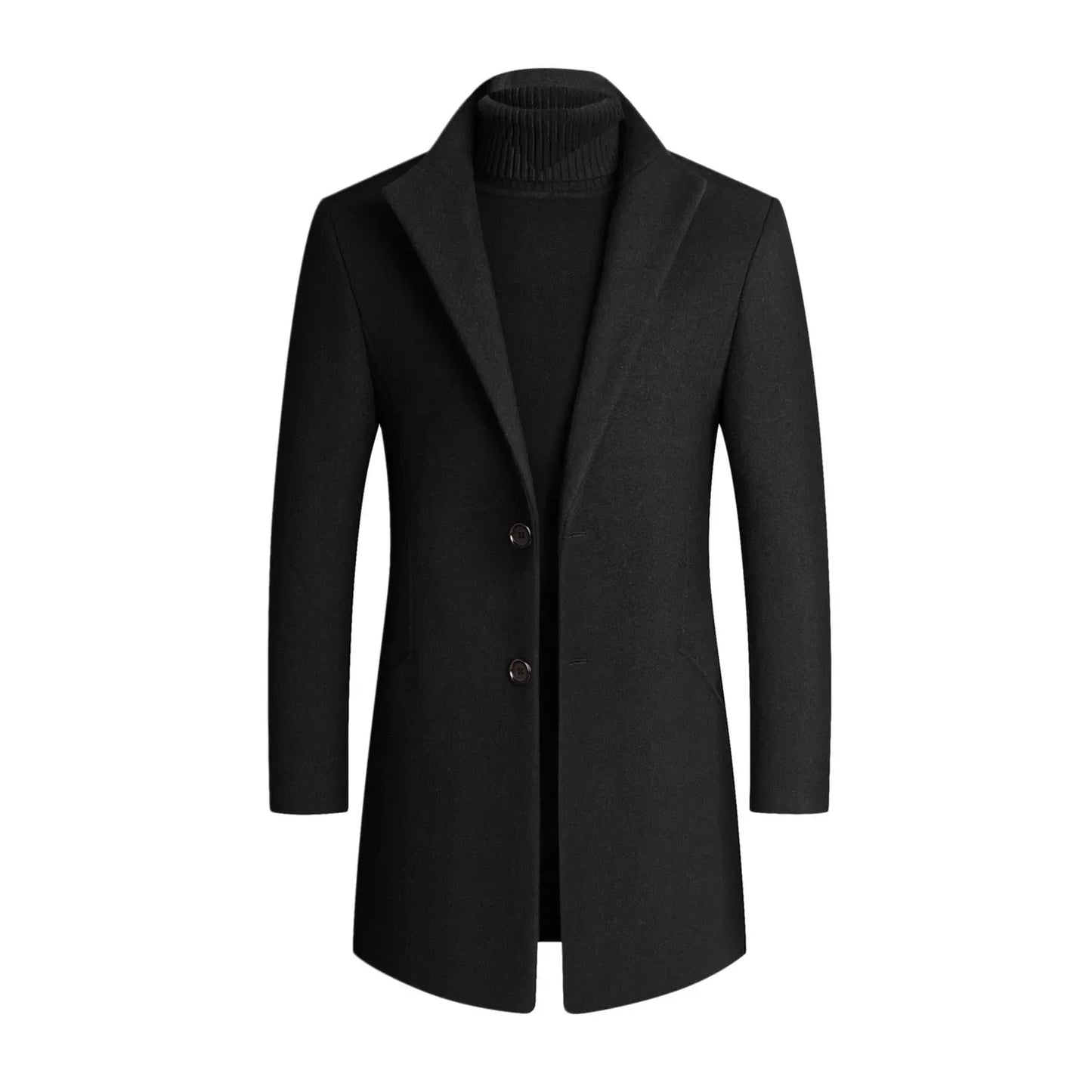 Herren Wollmantel Klassisch – Warmer Wintermantel im eleganten Design