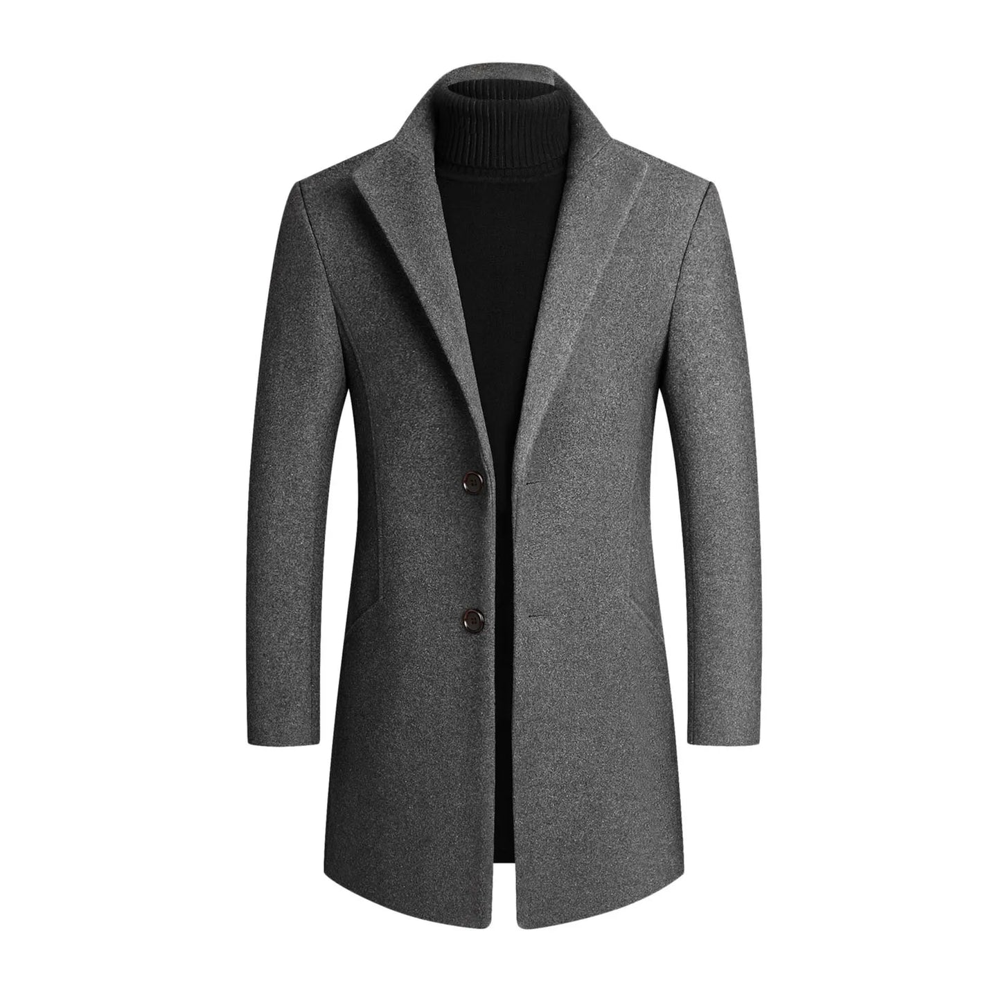 Herren Wollmantel Klassisch – Warmer Wintermantel im eleganten Design