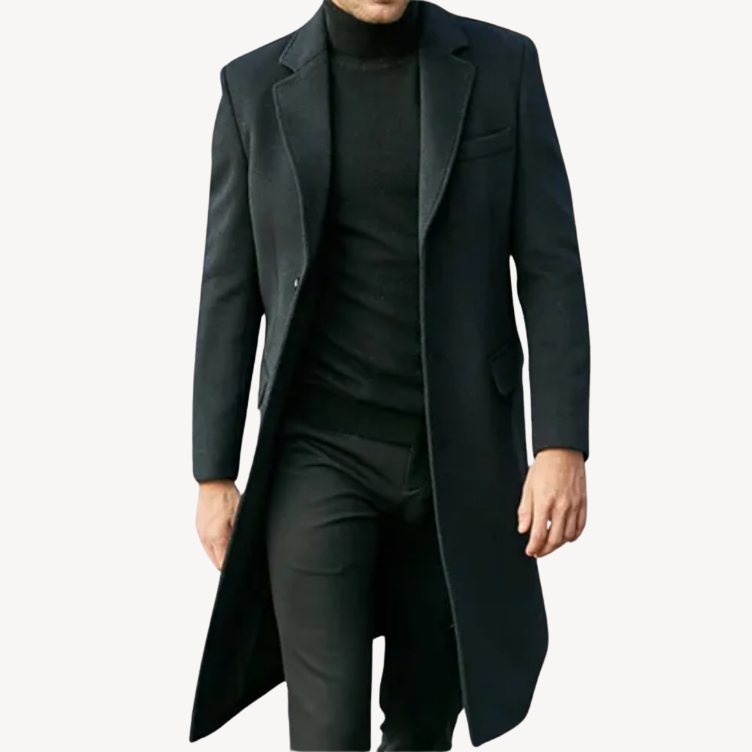 Herren Wollmantel – Klassischer Overcoat für Herbst & Winter