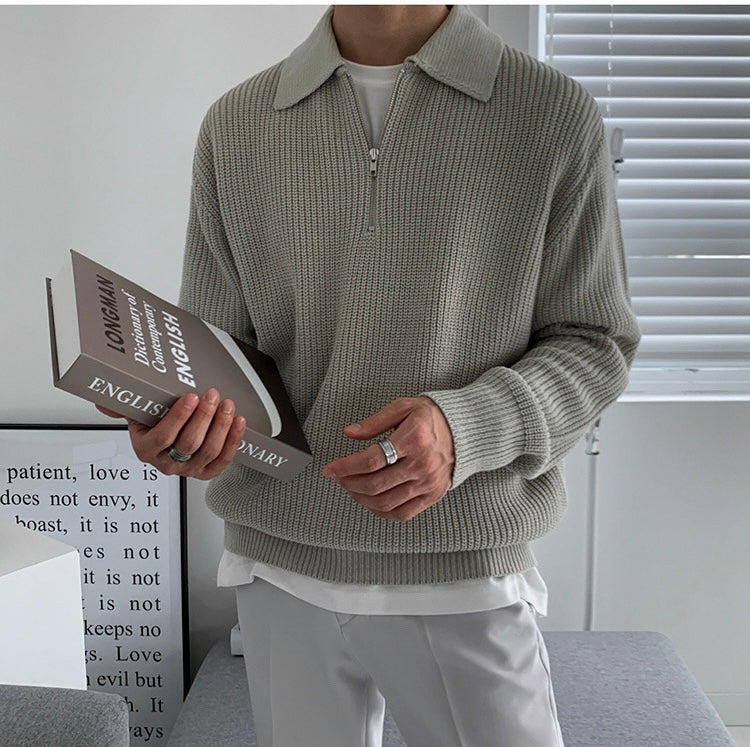 Men's Zip Sweater – Classic Old Money Style