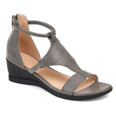 Ivonne - Schöne und superbequeme, orthopädische Vintage-Ledersandalen mit Absatz
