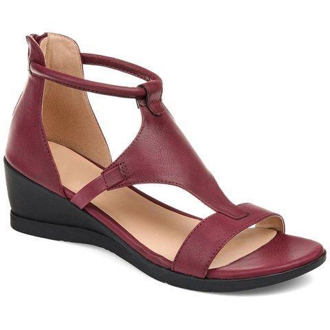Ivonne - Schöne und superbequeme, orthopädische Vintage-Ledersandalen mit Absatz