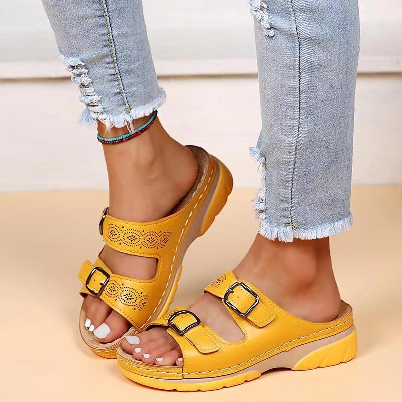 Lyla Orthopädische Ledersandalen | Bequeme Sandalen für Den Sommer