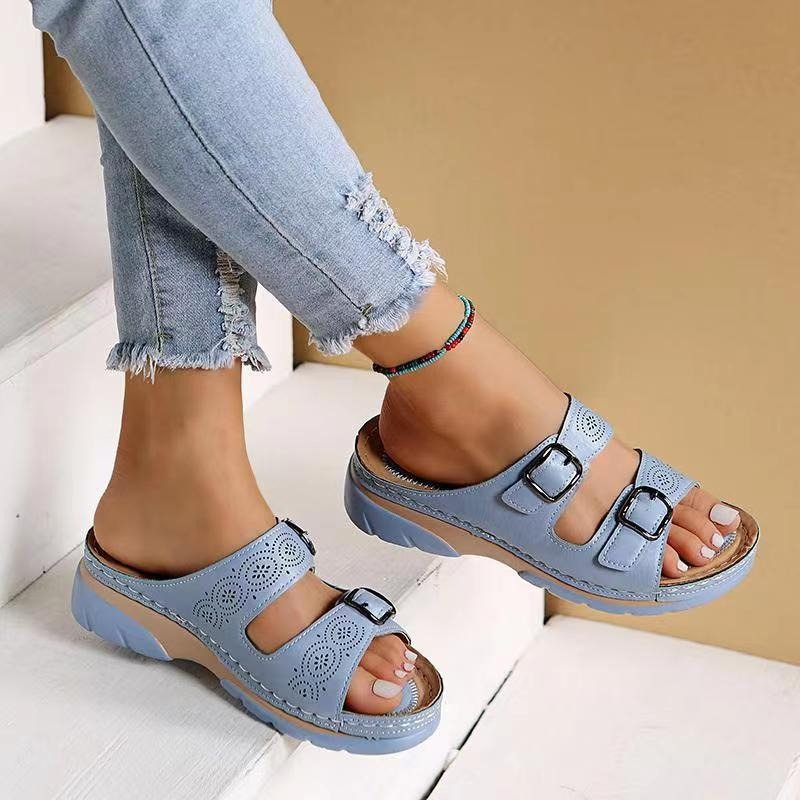 Lyla Orthopädische Ledersandalen | Bequeme Sandalen für Den Sommer