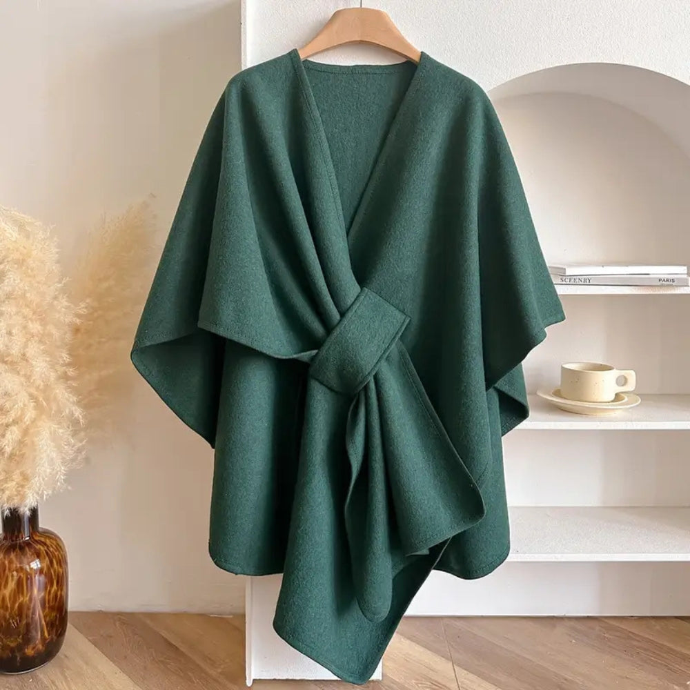 Mantel Damen – Eleganter Wickelmantel winddicht für Herbst & Winter
