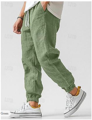 Maximilian Men's Cargo Pants made of Linen | Airy Summer Pants with High Waist