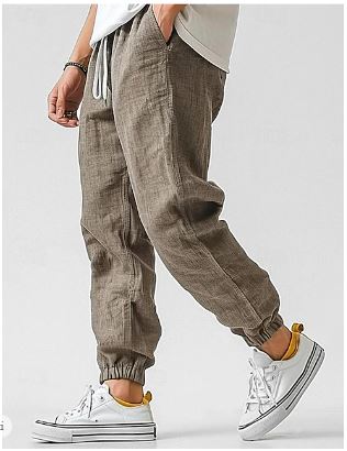 Maximilian Men's Cargo Pants made of Linen | Airy Summer Pants with High Waist