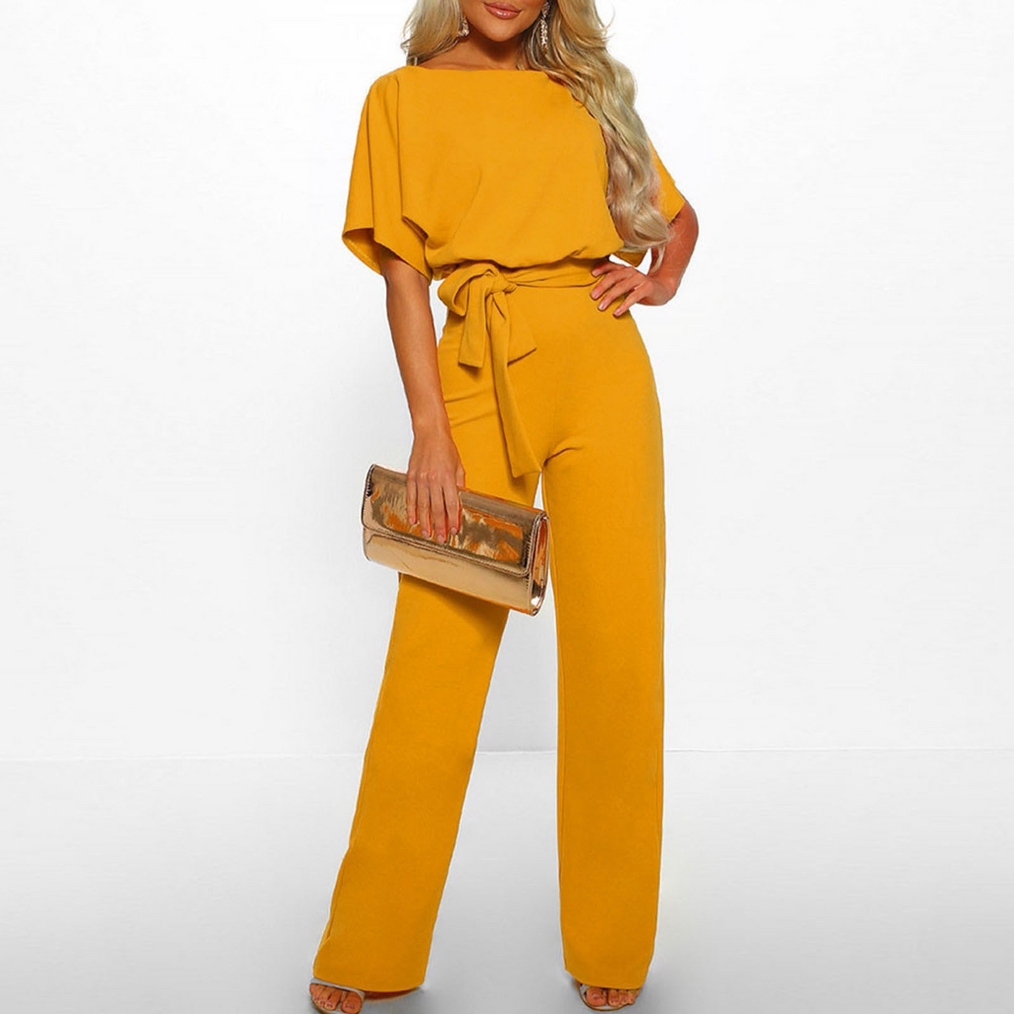 Monika | Casual Women's Jumpsuit with Belt | Stylish, Comfortable & Versatile