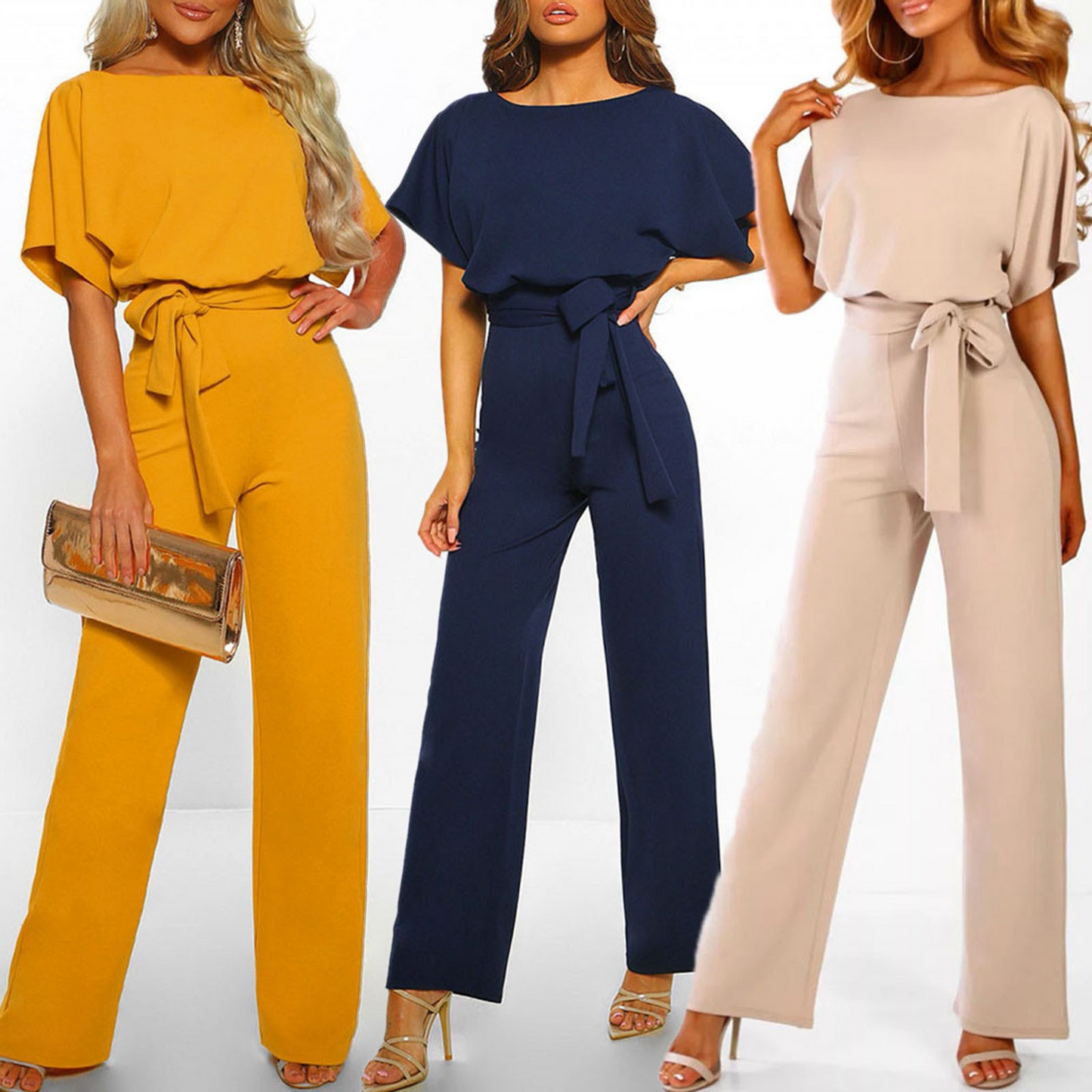 Monika | Casual Women's Jumpsuit with Belt | Stylish, Comfortable & Versatile