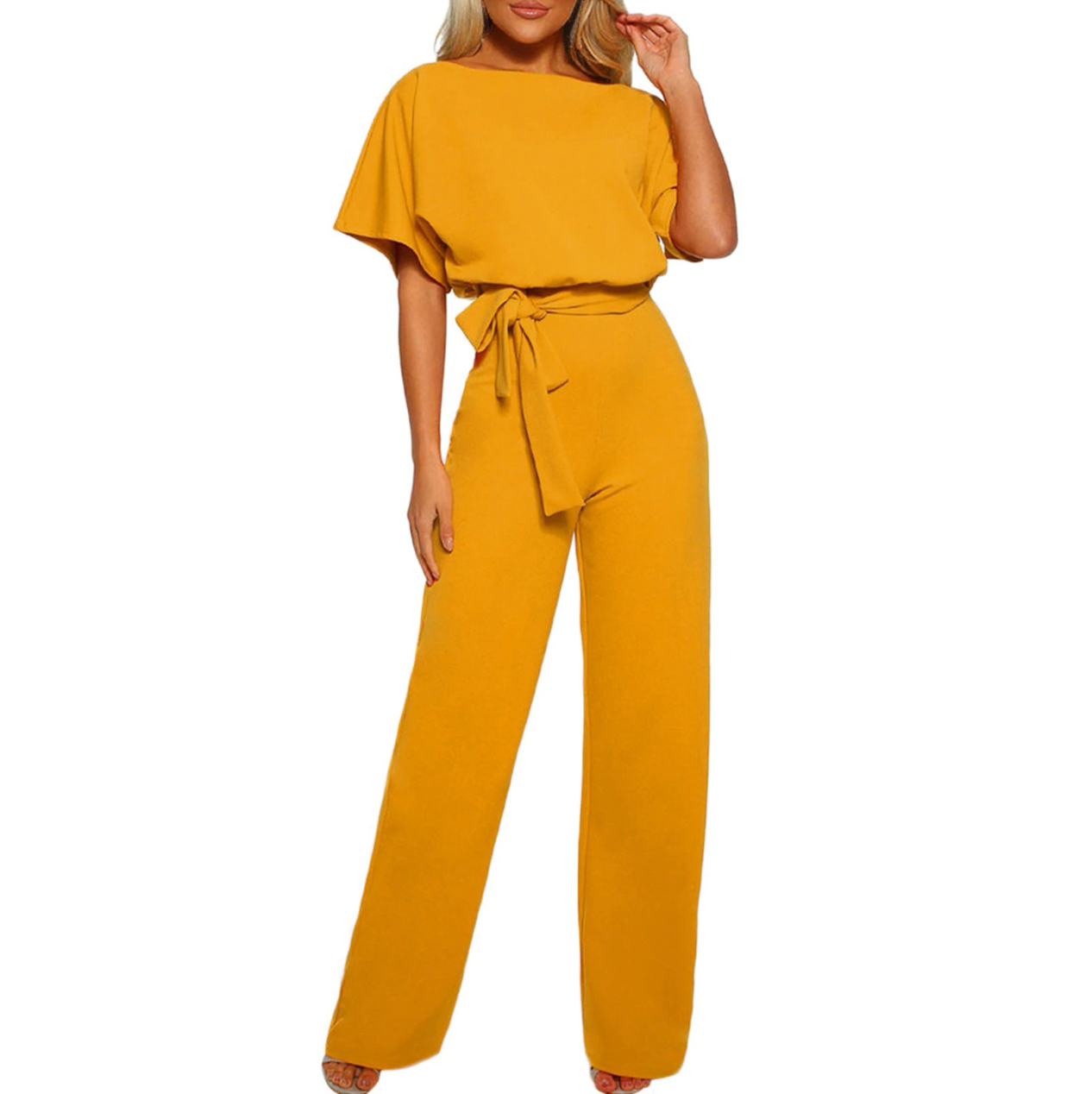 Monika | Casual Women's Jumpsuit with Belt | Stylish, Comfortable & Versatile