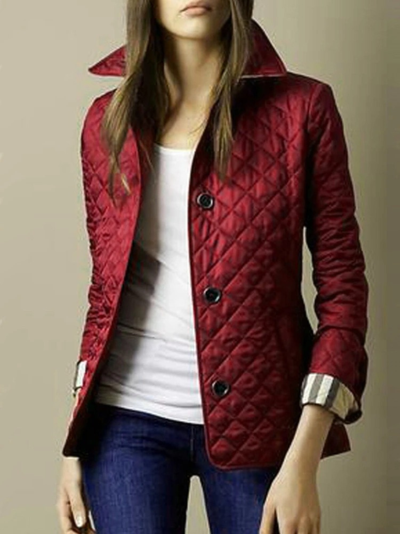Steppjacke Damen – Freizeitjacke mit Umlegekragen für Übergang