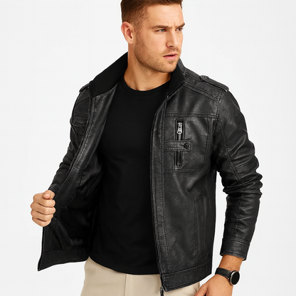 Herren Lederjacke – Klassische Echtleder Jacke im zeitlosen Design