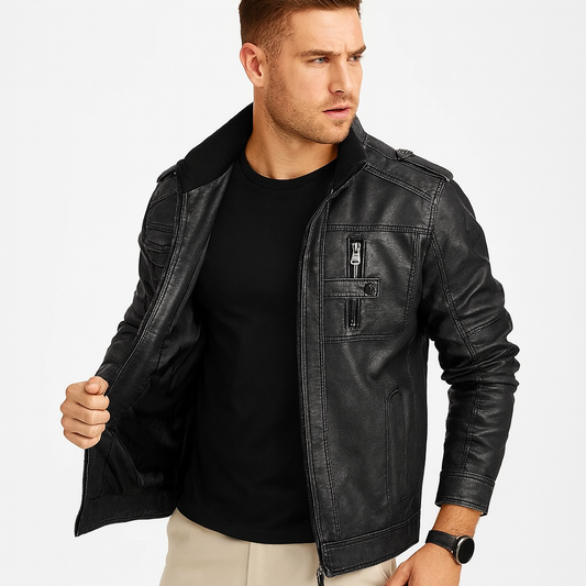 Herren Lederjacke – Klassische Echtleder Jacke im zeitlosen Design