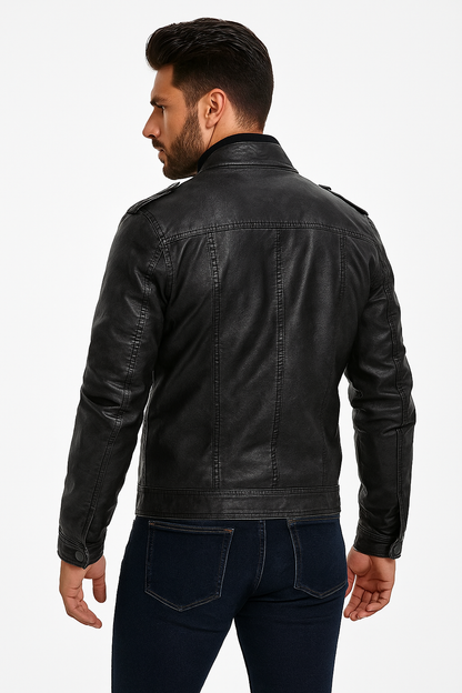 Herren Lederjacke – Klassische Echtleder Jacke im zeitlosen Design