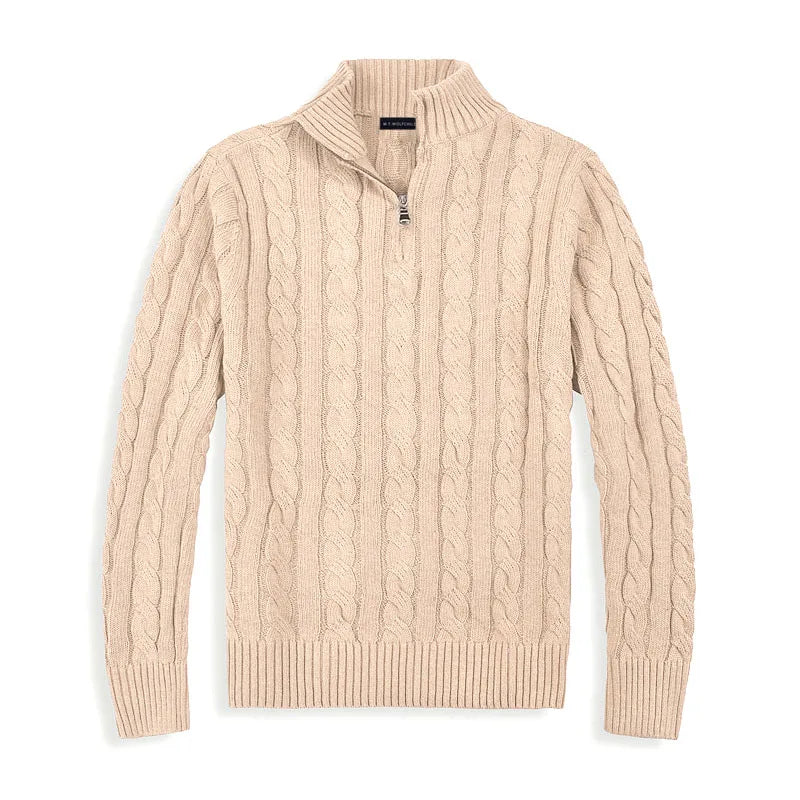 Herren Half-Zip Pullover – Strickpullover im Old-Money-Stil