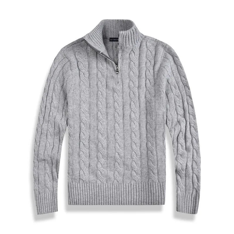 Herren Half-Zip Pullover – Strickpullover im Old-Money-Stil