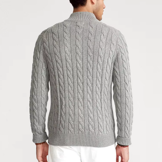 Herren Half-Zip Pullover aus Baumwolle – Hochwertiger Strickpullover