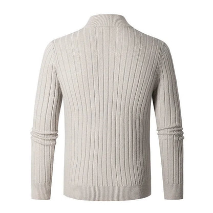 Herren Half-Zip Strickpullover aus Premium-Baumwolle – Hochwertiger Halbzippullover