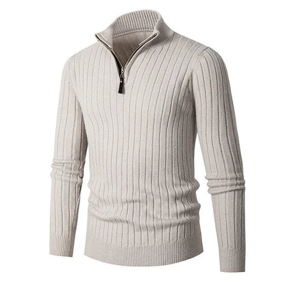 Herren Half-Zip Strickpullover aus Premium-Baumwolle – Hochwertiger Halbzippullover
