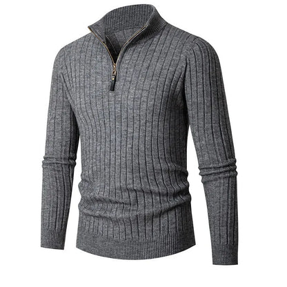 Herren Half-Zip Strickpullover aus Premium-Baumwolle – Hochwertiger Halbzippullover