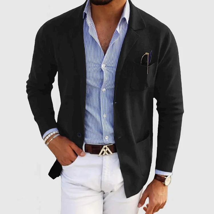 Herren Strickblazer – Leichter, Modischer Freizeitblazer